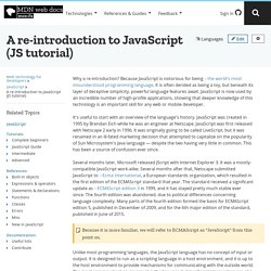 A re-introduction to JavaScript - MDC