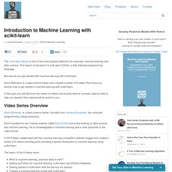 Introduction to Machine Learning with scikit-learn