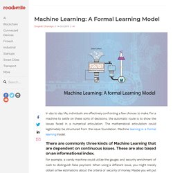 What is Machine learning formal model?