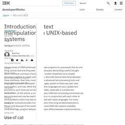 Introduction to text manipulation on UNIX-based systems