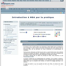 Introduction à MDA par la pratiqe - Club d'entraide des développeurs francophones