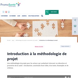 Introduction à la méthodologie de projet