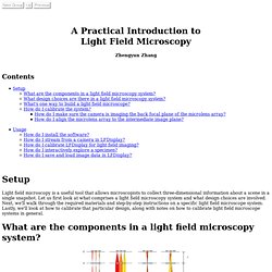 A Practical Introduction to Light Field Microscopy