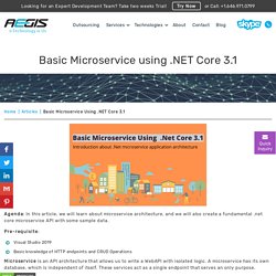 Tutorial : Introduction about .Net microservice architecture, Fundamentals of .NET core Micro service API