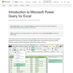 Power Query for Excel