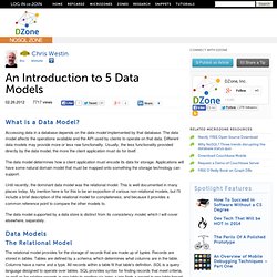 An Introduction to 5 Data Models