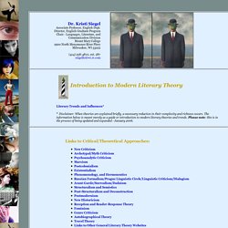 Introduction to Modern Literary Theory