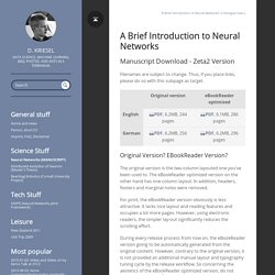A Brief Introduction to Neural Networks · D. Kriesel