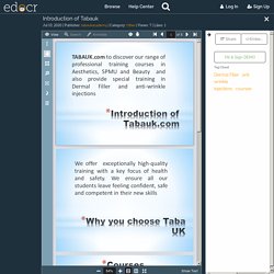 Introduction of Tabauk