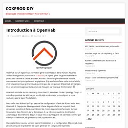 Introduction à OpenHab - Coxprod DIY - Domotique