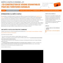 Introduction à la boîte à outils : Boîte à outils Visions +21