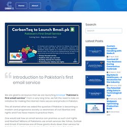 Introduction to Pakistan's first email service