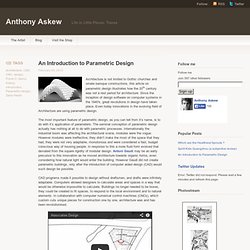 An Introduction to Parametric Design
