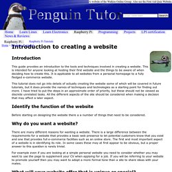 Introduction to creating a website - Raspberry Pi tutorials from PenguinTutor