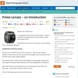 Prime Lenses - an Introduction