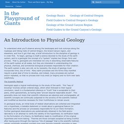 An Introduction to Physical Geology – In the Playground of Giants