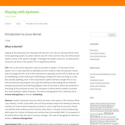 Introduction to Linux Kernel