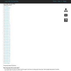 Learn SQL The Hard Way An Introduction To The Most Popular And Least Loved Data Language In The World