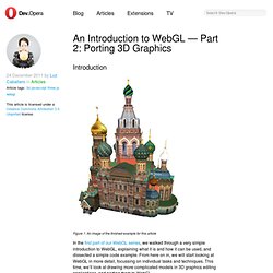 Porting 3D graphics to the web — WebGL intro part 2