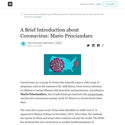 A Brief Introduction about Coronavirus: Mario prisciandaro Orlando fl