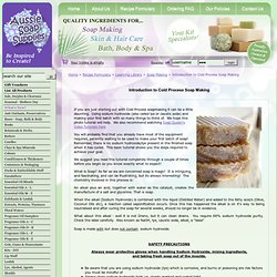 Introduction to Cold Process Soap Making - Aussie Soap Supplies