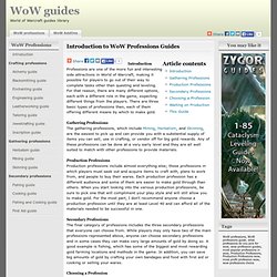 Introduction to WoW Professions Guides