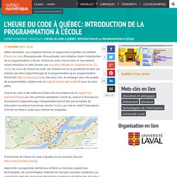 L’heure du code à Québec: introduction de la programmation à l’école