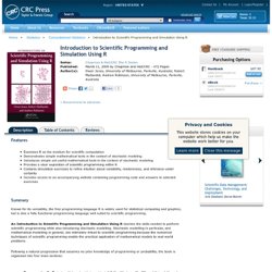 CRC Press Online - Book: Introduction to Scientific Programming and Simulation Using R