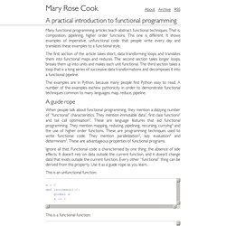 A practical introduction to functional programming at Mary Rose Cook