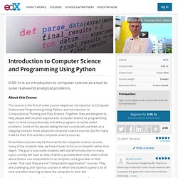 Introduction to Computer Science and Programming Using Python