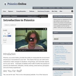 Psionics Online : Learn Psychic Abilities Free