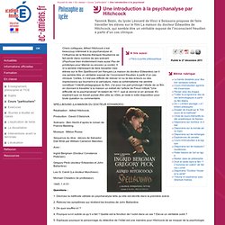 Académie d'Amiens - Philosophie au lycée - Une introduction à la psychanalyse par Hitchcock