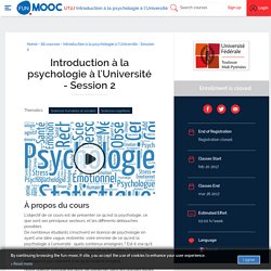 MOOC jusqu'au 26 mar 2017 - Introduction à la psychologie à l'Université