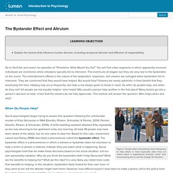 The Bystander Effect and Altruism