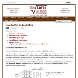 Introduction to Quadratics - She Loves Math