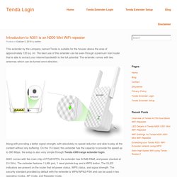Introduction to A301 is an N300 Mini WiFi repeater Tenda n300 range extender login