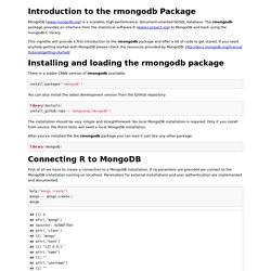 Introduction to the rmongodb Package