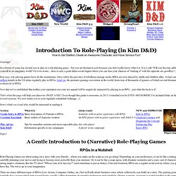 Introduction To Role-Playing (in Kim D&D)