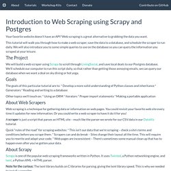 Introduction to Web Scraping using Scrapy and Postgres – New Coder