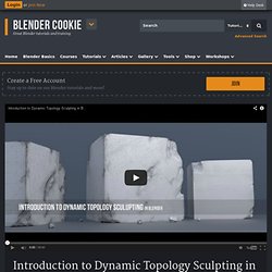 Intro to Dynamic Topology Sculpting