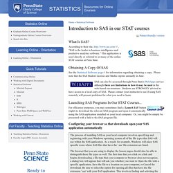 Introduction to SAS in our STAT courses