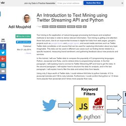 An Introduction to Text Mining using Twitter Streaming API and Python // Adil Moujahid // Data Analytics and more