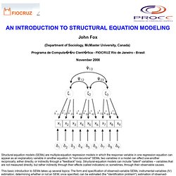 Introduction to Structural Equation Modelling