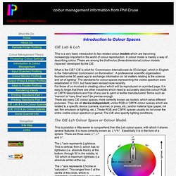 Introduction to the CIE LCH & Lab Colour Spaces
