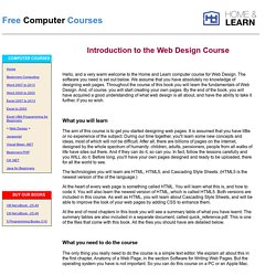 Introduction to the Web Design Course