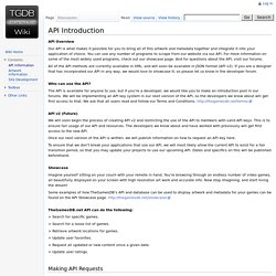 API Introduction - TheGamesDB Wiki
