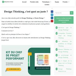 Introduction au design thinking: Le concept selon 4 écoles