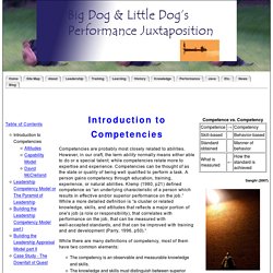 Introduction to Competencies