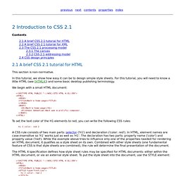 Introduction to CSS 2.1