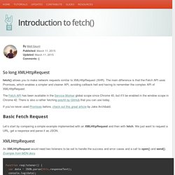 Introduction to fetch()